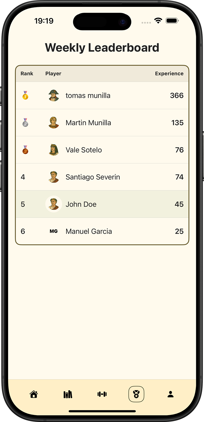 Leaderboard screenshot